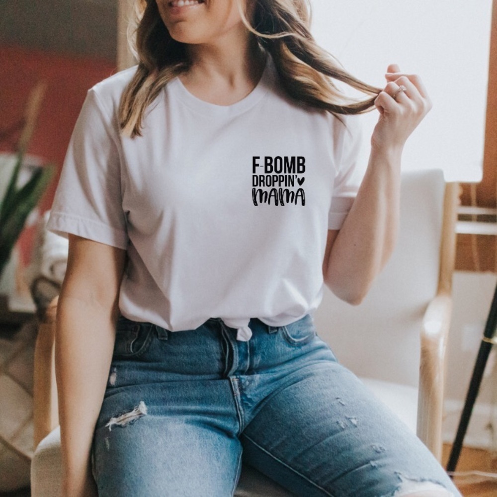F bomb droppin mom graphic tee mama spring top